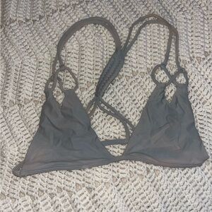 Acacia Strappy Grey Bikini Top